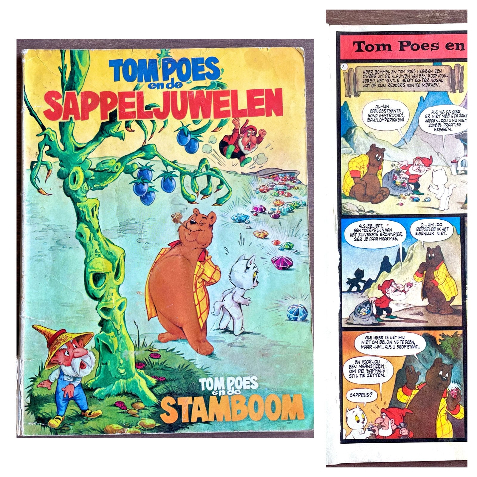 Tom Poes De sappeljuwelen-de stamboom, Boeken, Stripboeken, Gelezen, Eén stripboek, Ophalen of Verzenden