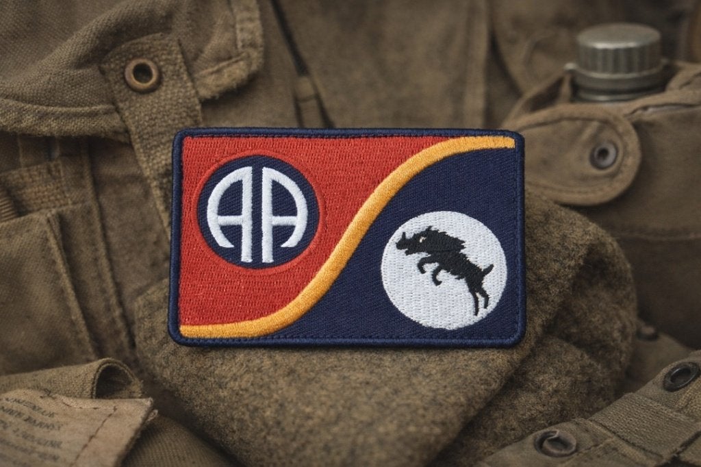 ww2 Market Garden Nijmegen Embleem – 82nd & XXX Corps, Ophalen of Verzenden, Luchtmacht, Amerika, Embleem of Badge