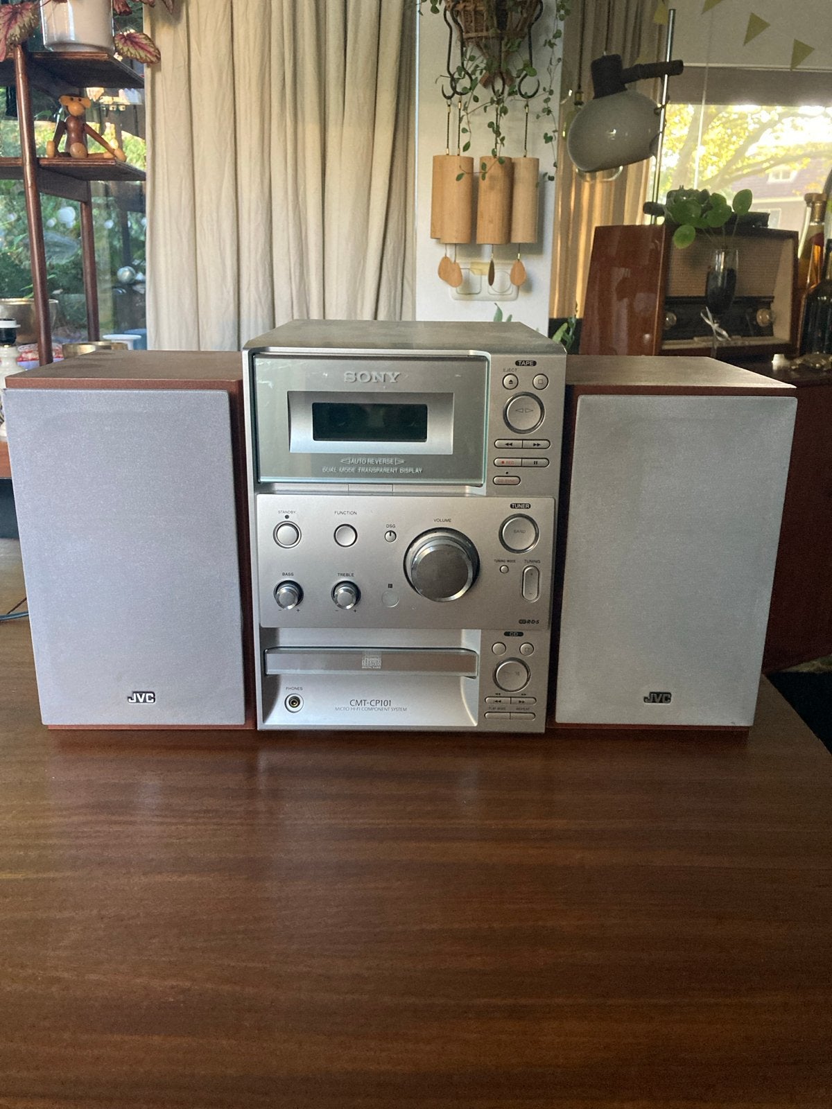 Sony CMT-CP101 Microset met JVC speakers, Audio, Tv en Foto, Gebruikt, Cassettedeck, Ophalen of Verzenden, Microset