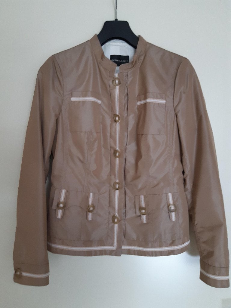 Rena Lange jas beige lichtbruin    ALS NIEUW, Kleding | Dames, Maat 38/40 (M), Beige, Rena Lange, Ophalen of Verzenden