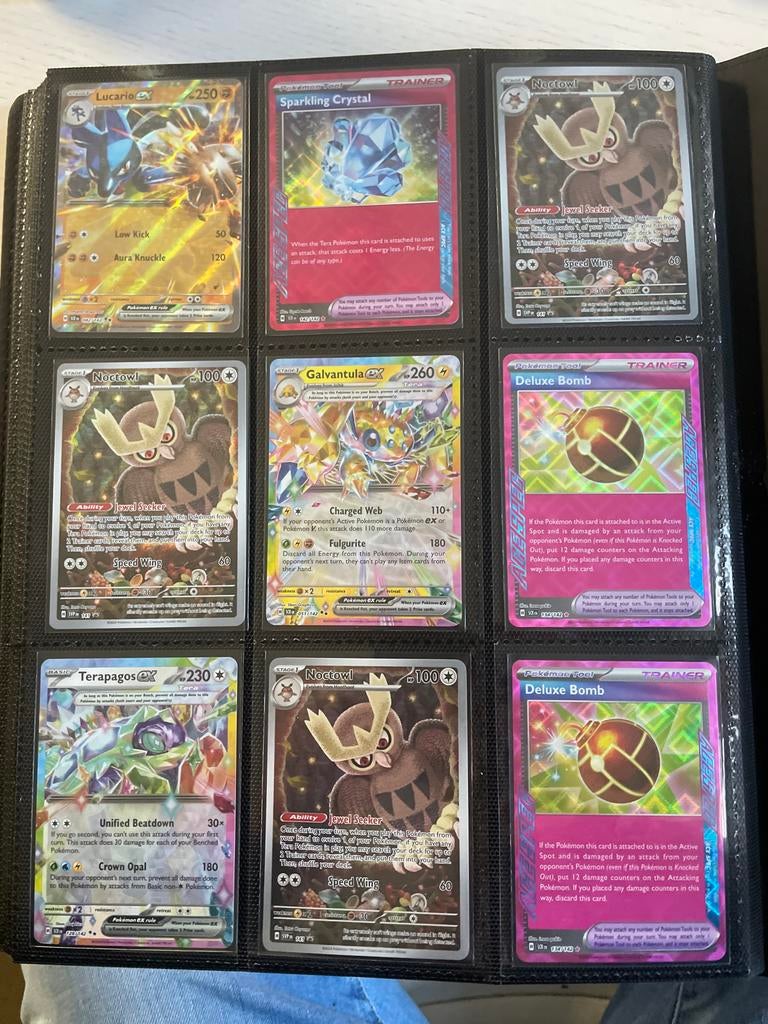Pokémon Kaarten Collectie - Lucario, Noctowl, Galvantula, Ophalen of Verzenden, Gebruikt, Meerdere kaarten