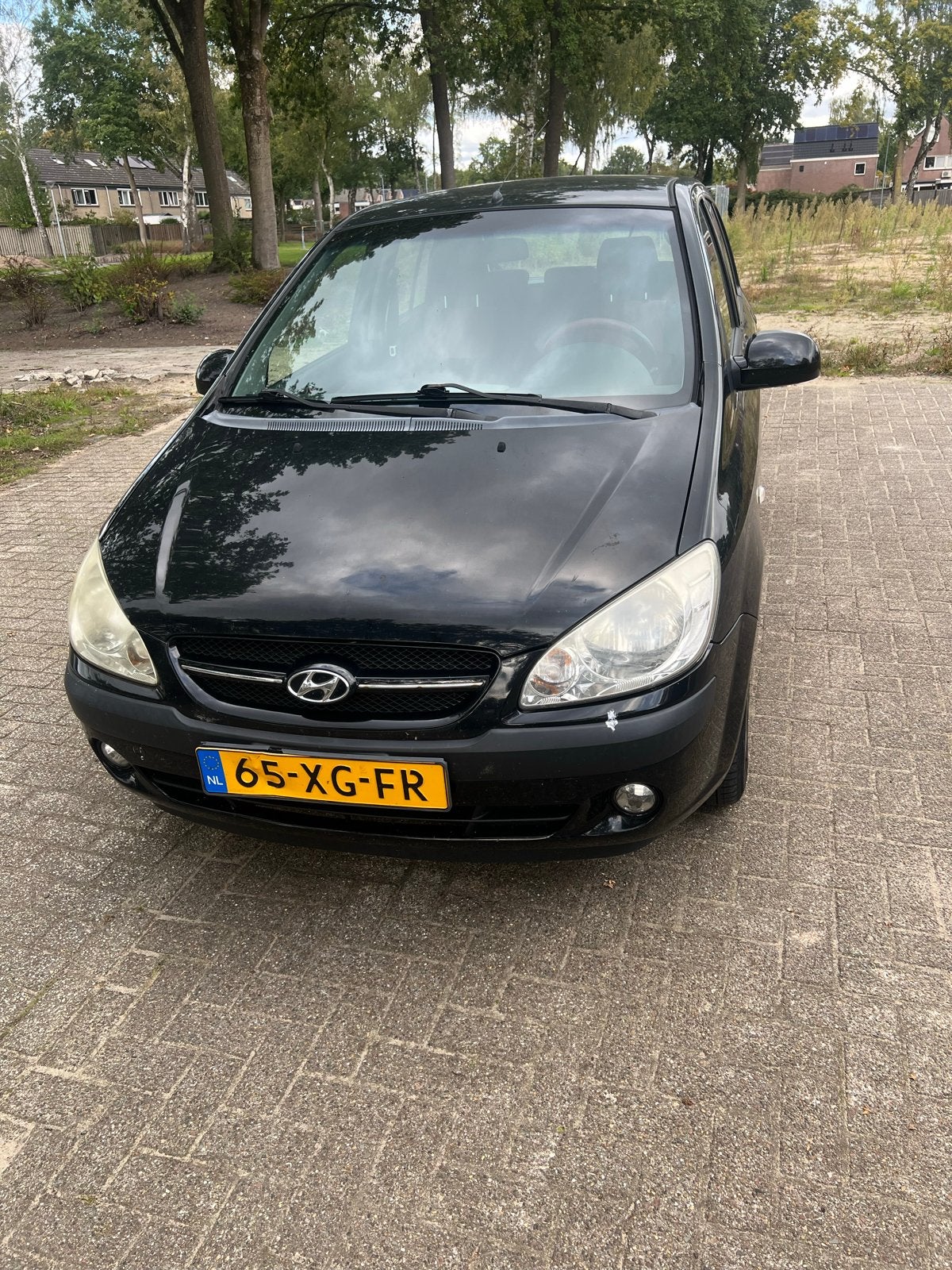 Hyundai Getz 1.4 5DRS 2007 Zwart, Auto's, Voorwielaandrijving, 450 kg, 40 €/maand, 4 cilinders