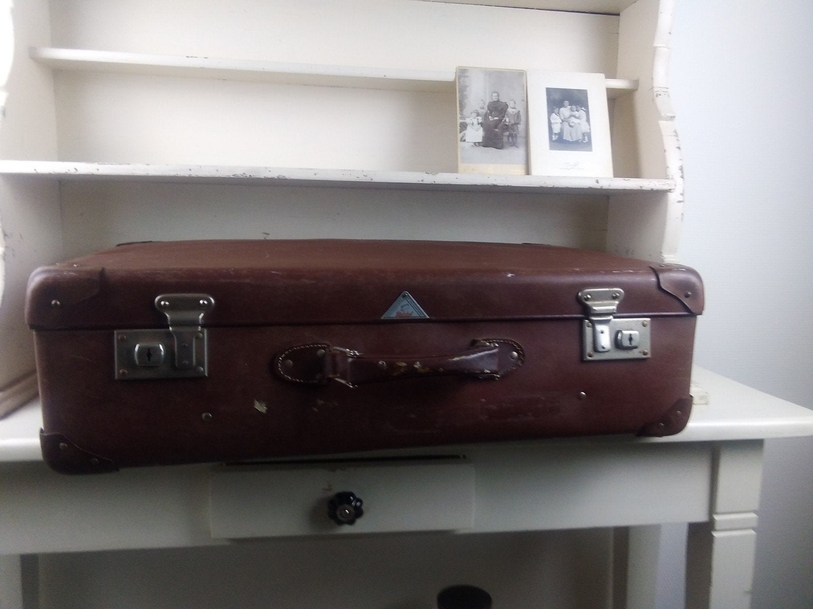 Grote Oude Brocante Koffer, Antiek en Kunst, Ophalen of Verzenden