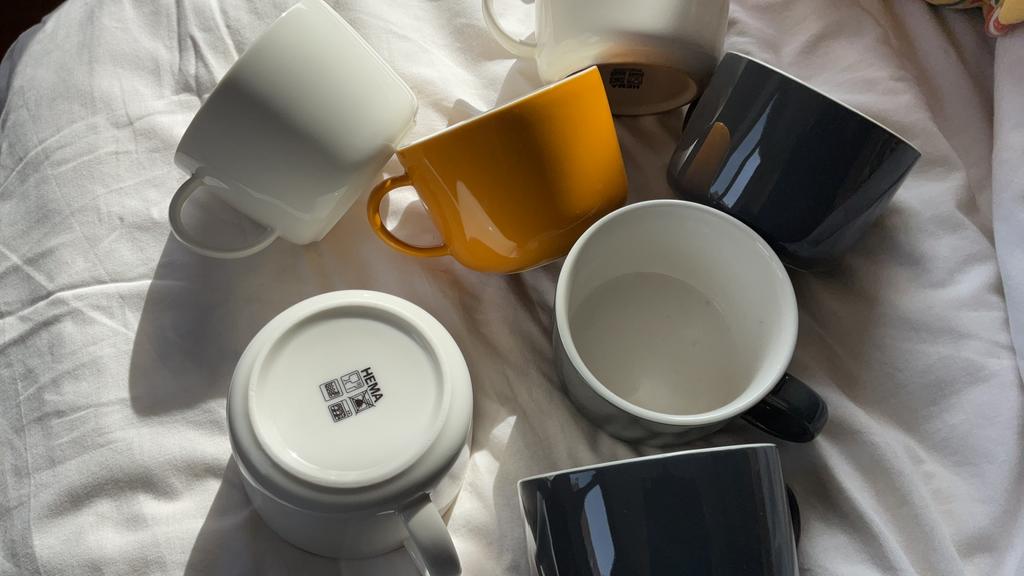 Hema Chicago7cappuccino/ soep mokken inh.330ml  Per STUK., Keramiek, Ophalen of Verzenden, Zo goed als nieuw, Overige stijlen