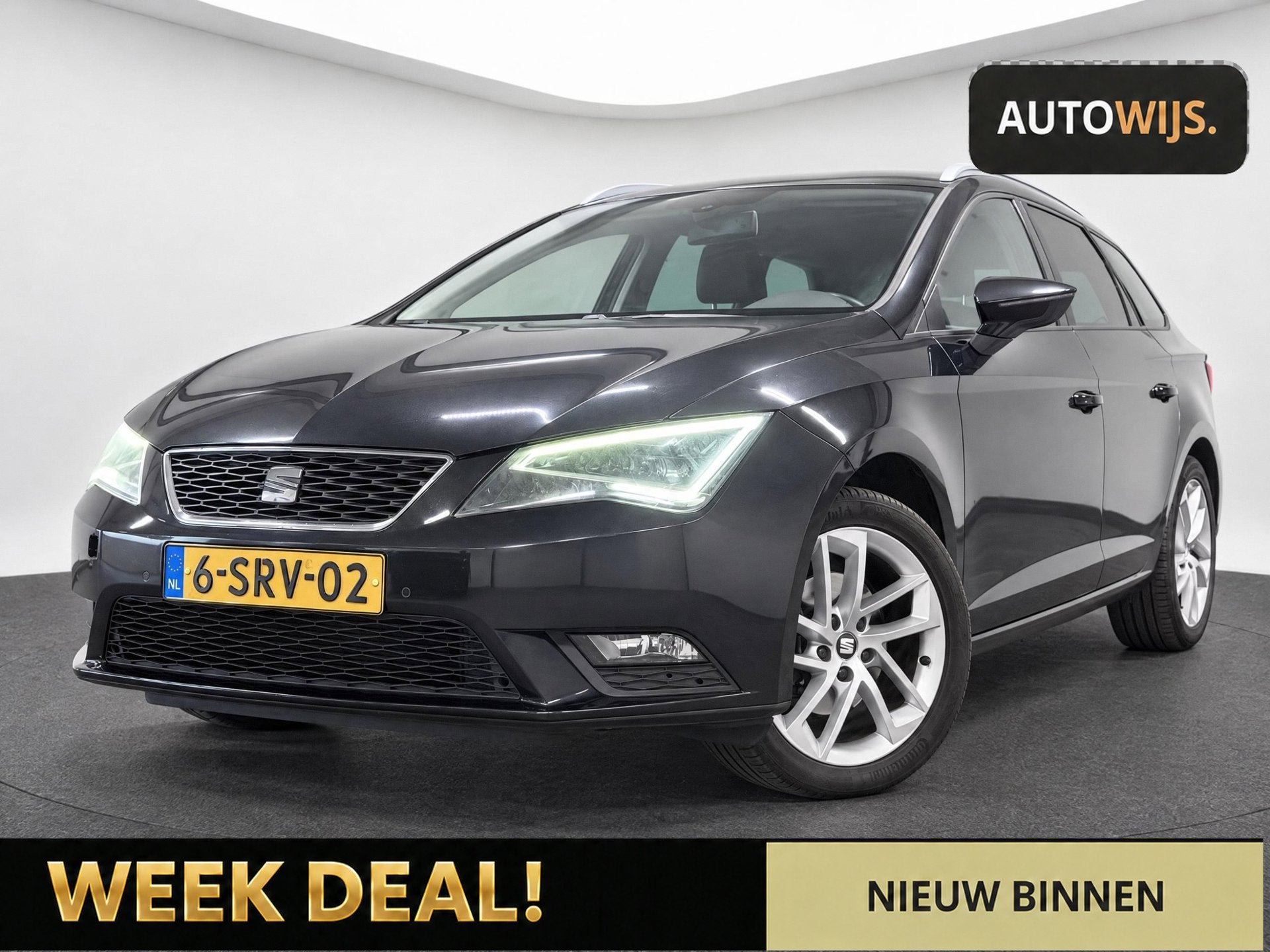 Seat Leon ST 1.2 TSI Style Business|LED|NL AUTO|TREKHAAK|PDC, Auto's, Voorwielaandrijving, 1154 kg, Gebruikt, Zwart