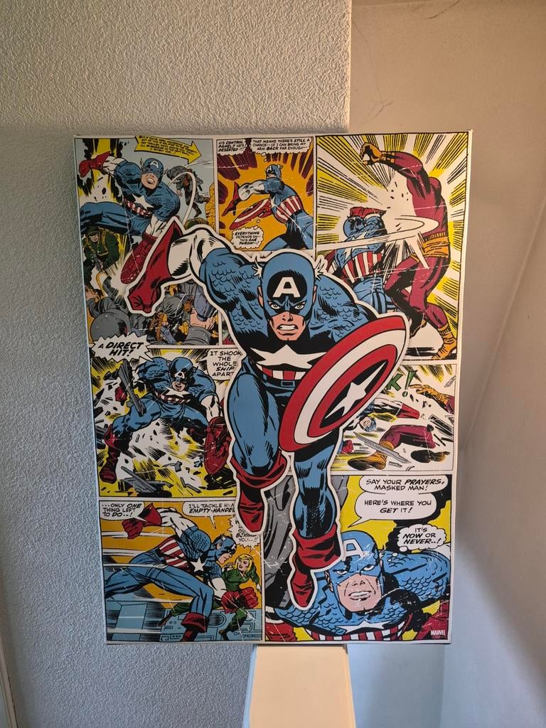 Marvel Captain America Schilderij - In perfecte staat!, Ophalen