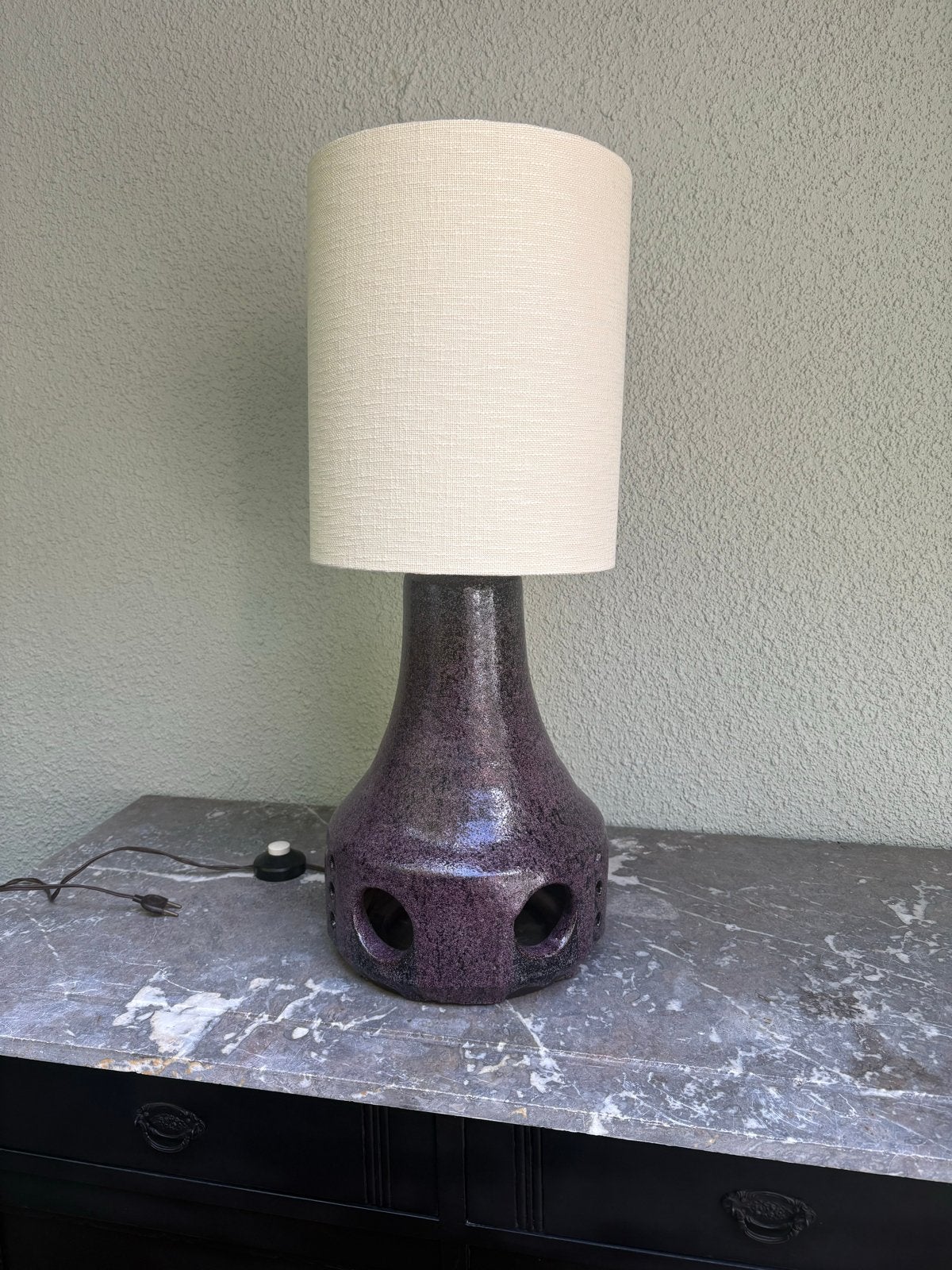 Iconische West Germany lamp jaren 60/70 - Aubergine, Ophalen of Verzenden