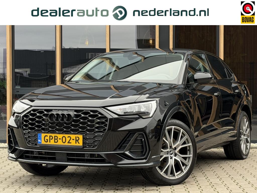 Audi Q3 Sportback 45 TFSI e Bns Edit. | Elect Trekhaak | Car, Auto's, Gebruikt, Euro 6, Leder en Stof, Zwart
