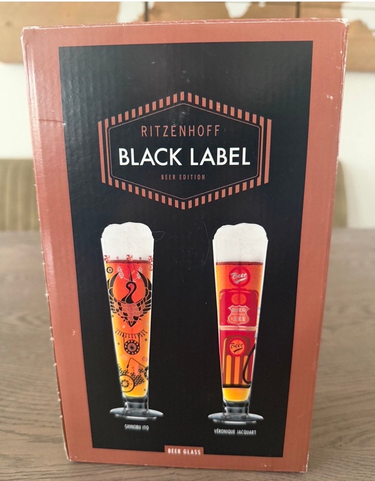 Ritzenhoff Black Label Bierglazen Set - Shinobu Ito & Véroni, Nieuw, Ophalen of Verzenden, Meerkleurig, Overige merken