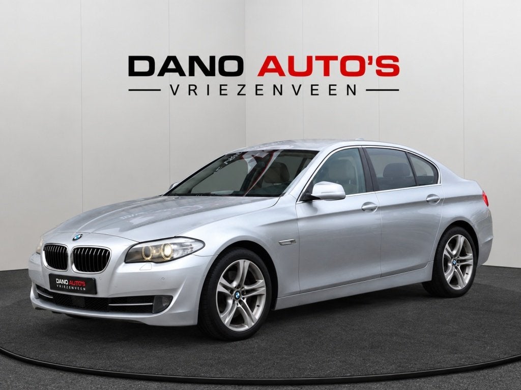 BMW 5 Serie 523i High Executive Leer/Navi/LED/19'' inch, Auto's, Gebruikt, Zwart, 2996 cc, Leder