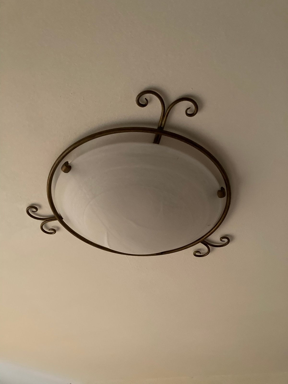 2 tafellampen en 1 plafond lamp / brons kleurig, Ophalen of Verzenden, Gebruikt, Klassiek