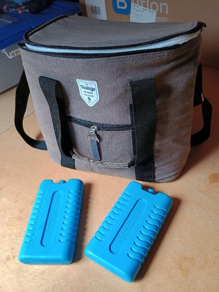 Koeltassen met 2x koelelementen., Ophalen of Verzenden, Zo goed als nieuw, Koeltas, Koelelement