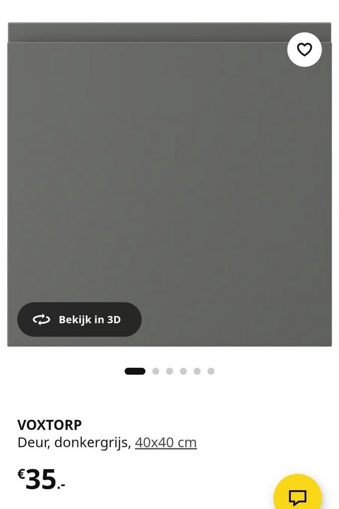 Voxtorp deur grijs 40x40 2 st voor ikea Metod kast, Ophalen of Verzenden, 25 tot 50 cm, Minder dan 50 cm, Minder dan 100 cm