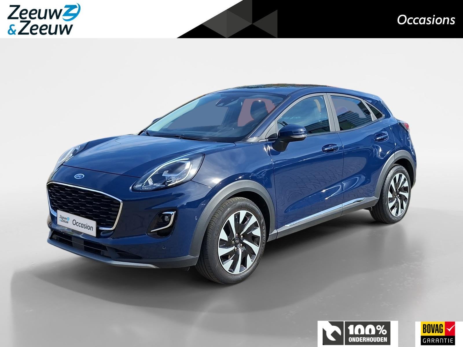 Ford Puma 1.0 EcoBoost Hybrid Titanium | Dealeronderhouden |, Voorwielaandrijving, 12 maanden, Euro 6, Blauw