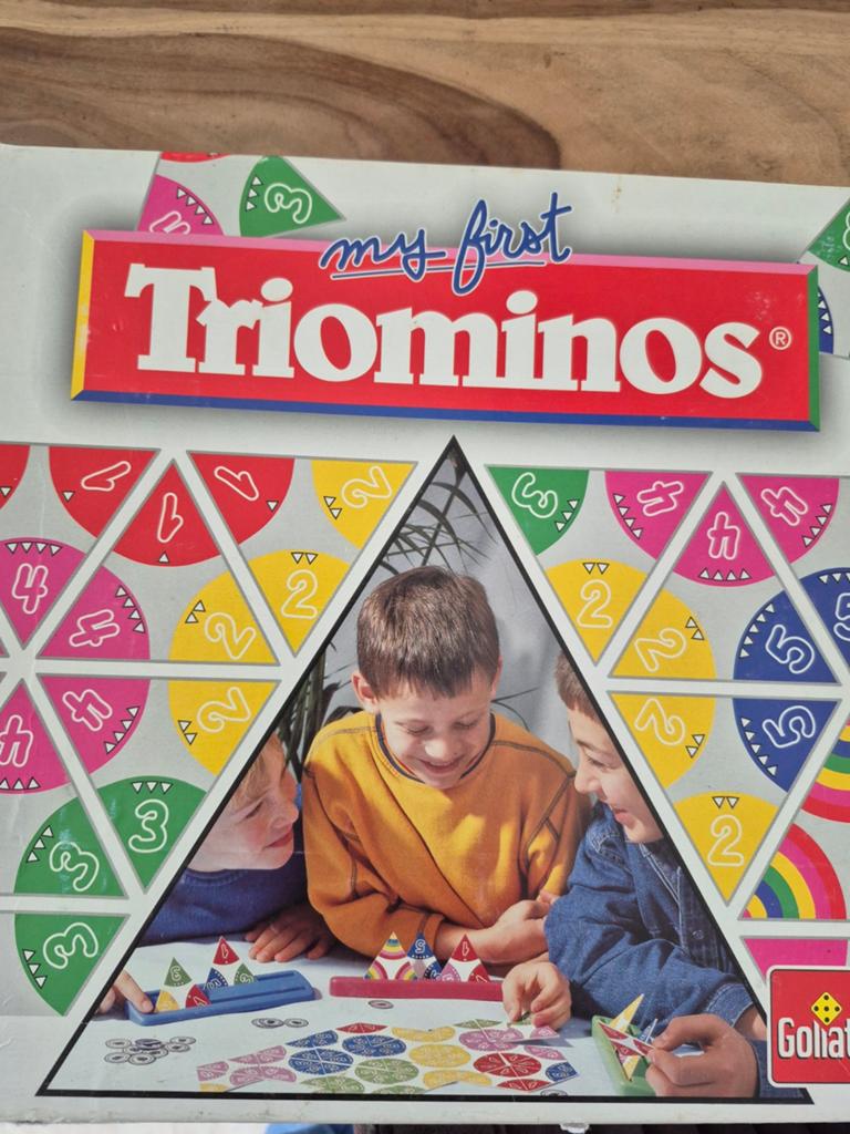 My First Triominos - Leuk educatief spel voor kinderen, Drie of vier spelers, Ophalen of Verzenden, Gebruikt, Goliath