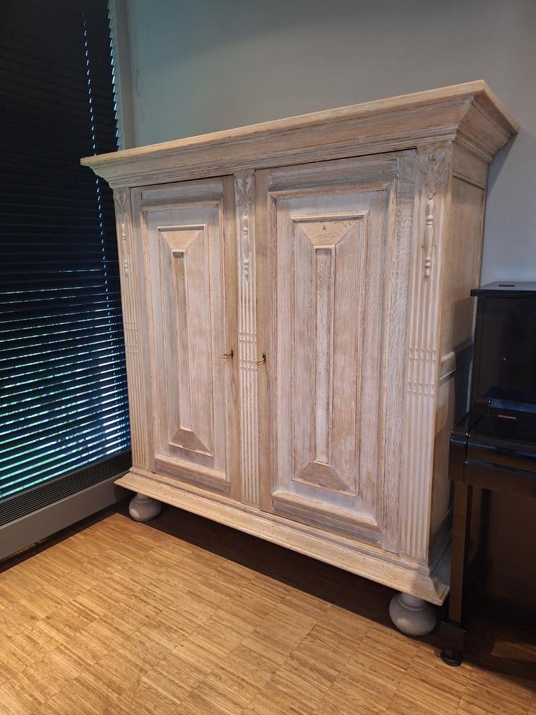 Brocante / antieke hardhouten kast 160x64x165 (bxdxh), Ophalen