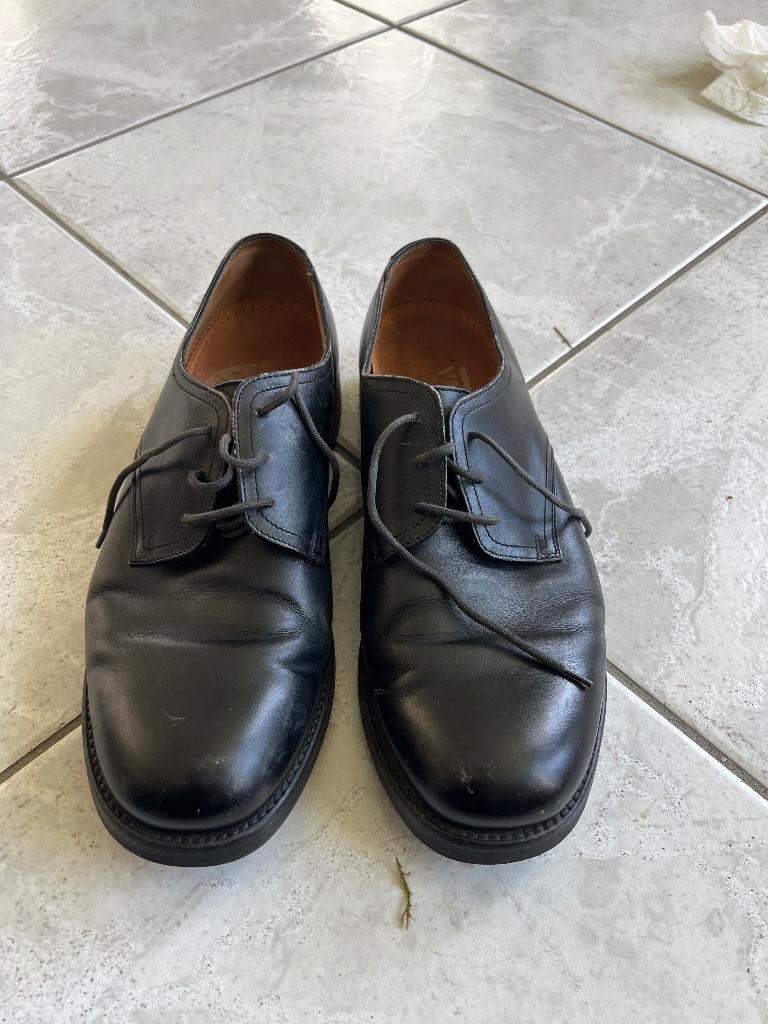 Gedragen paar Van Lier schoenen maat 285B. 44,5, Verzenden, Zwart, Van Lier, Gedragen