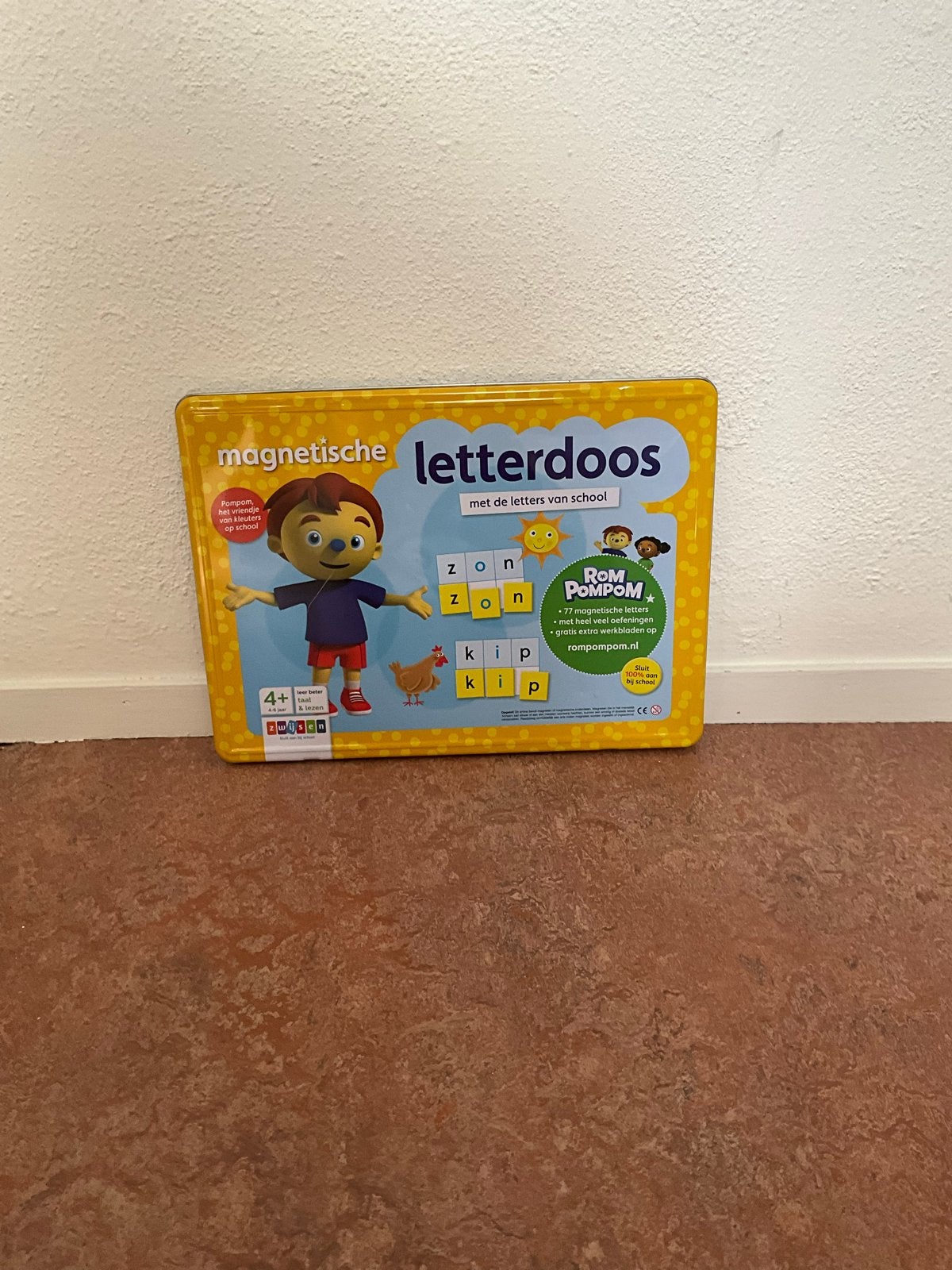 Magnetische Letterdoos Rompompom - Leren Lezen en Spellen, Ophalen, Zo goed als nieuw, Taal en Lezen