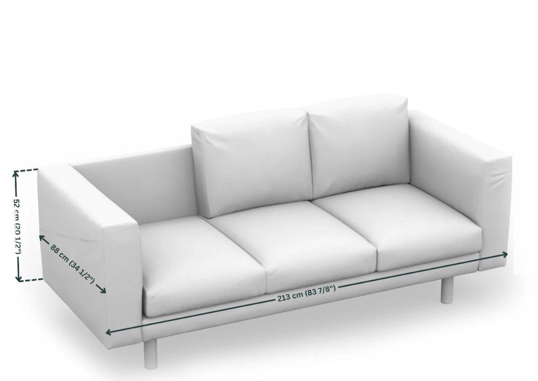 Ikea Norsborg 3-zitsbank, Huis en Inrichting, Gebruikt, Driepersoons, 75 tot 100 cm, Ophalen of Verzenden