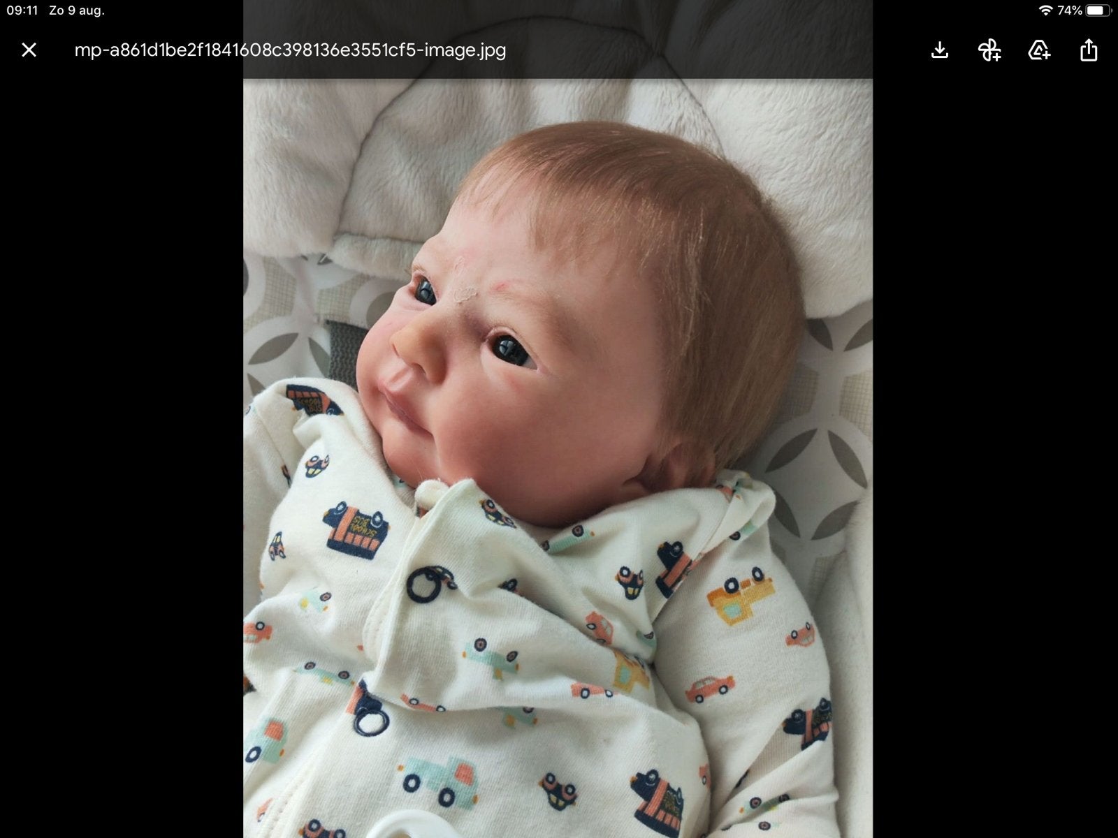 AANBIEDING nu  200,00 Reborn Meki van Adrie Stoete te koop, Ophalen of Verzenden, Zo goed als nieuw, Babypop, Levensecht of Reborn