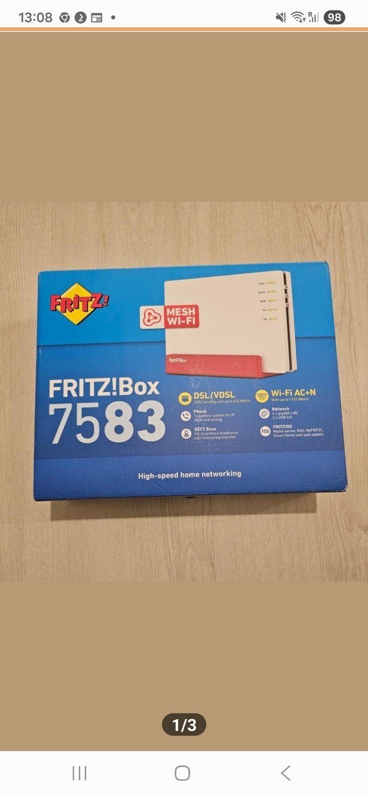 NIEUWE FRITZ!Box 7583 - High-speed home networking, Ophalen of Verzenden, Nieuw, Router met modem, FRITZ!Box