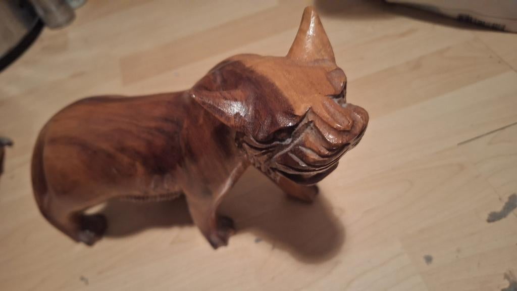 Handgemaakte Houten Leeuw Decoratiebeeld, Ophalen of Verzenden