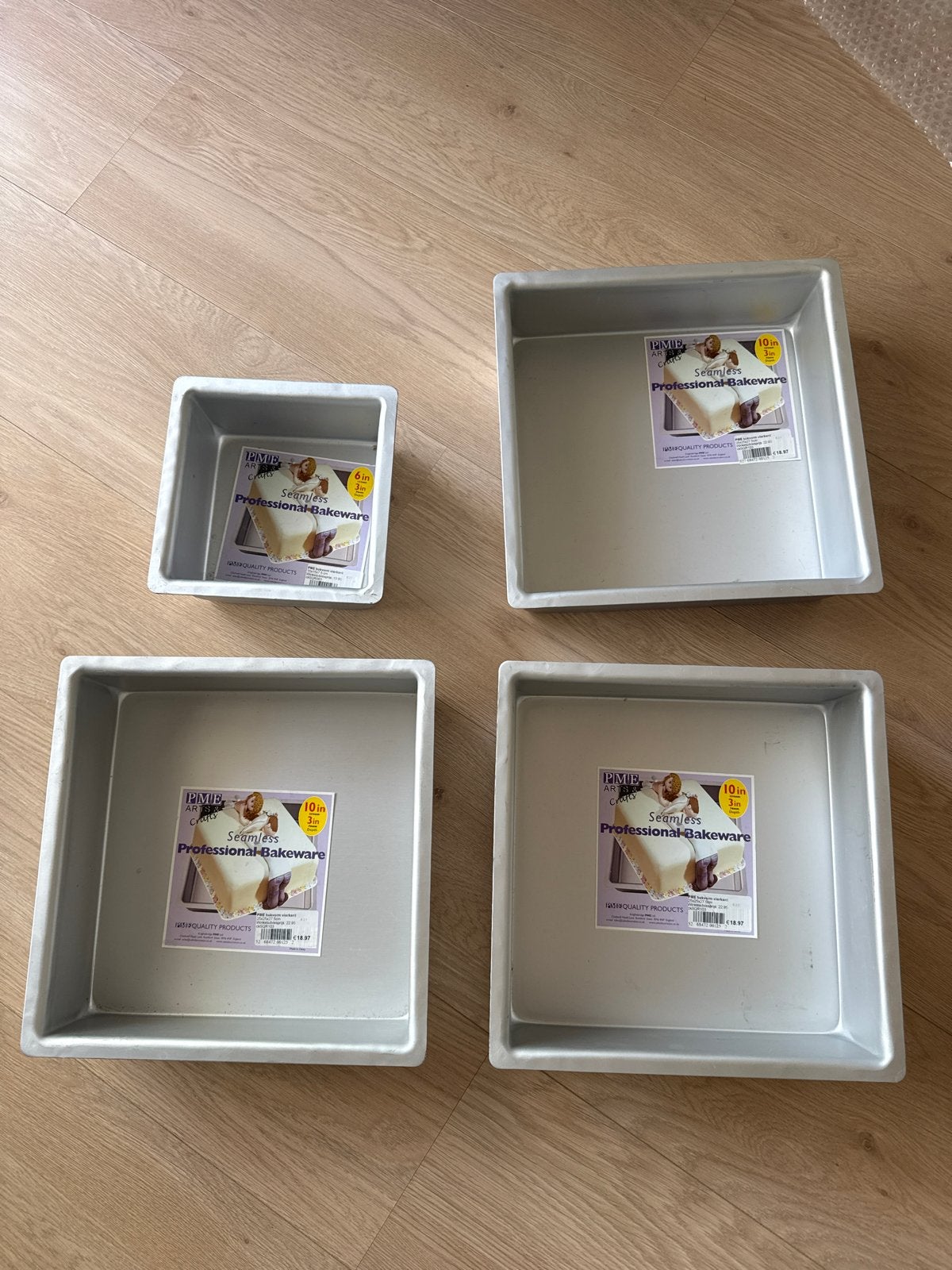 Professionele Bakvormen Set - Vierkant, Ophalen of Verzenden, Nieuw, Taarten, Bakvorm