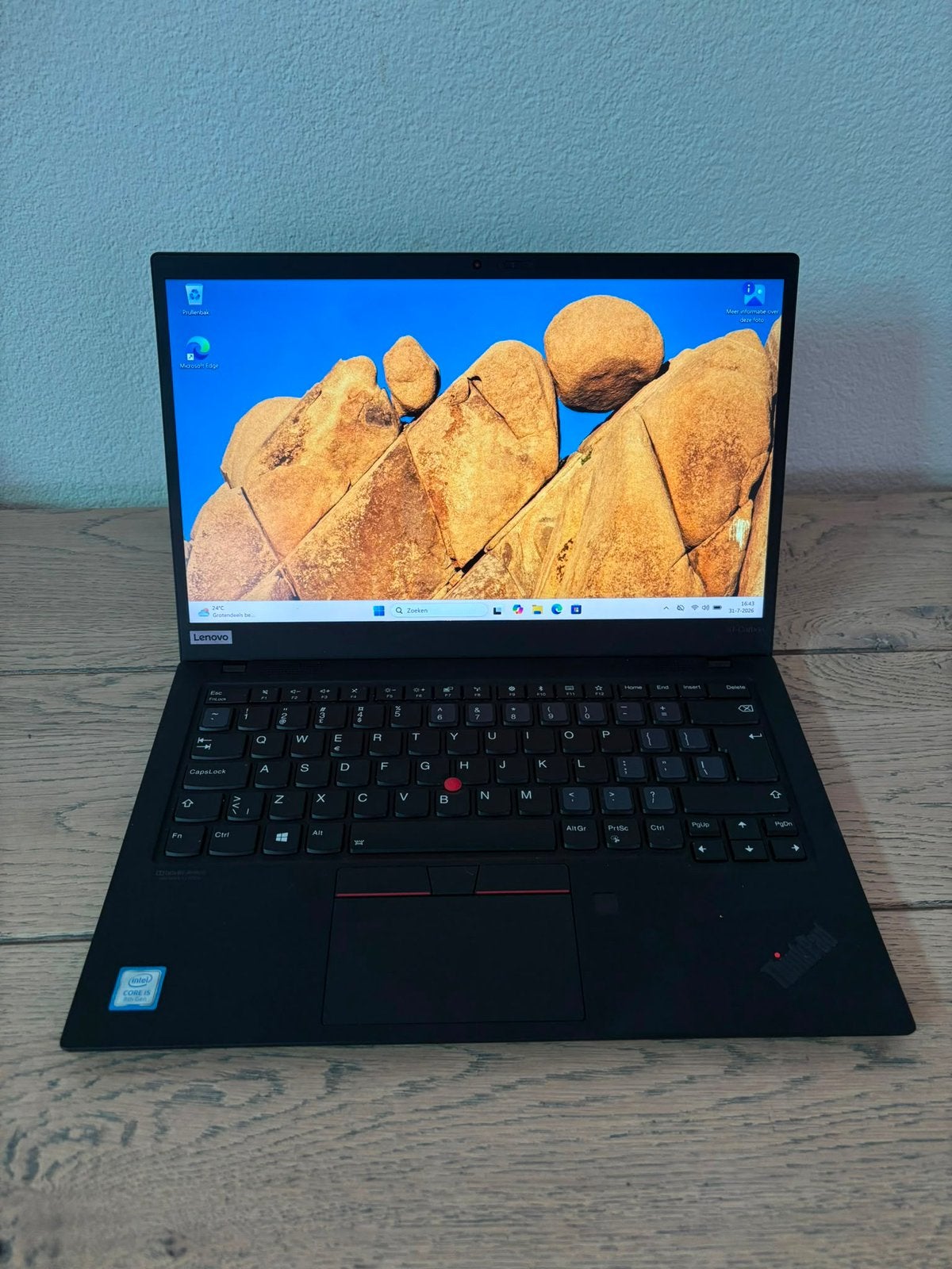 Lenovo ThinkPad X1 Carbon Gen 7 | i5 | 8GB | 256GB SSD, 256 GB, 2 tot 3 Ghz, Qwerty, 8 GB