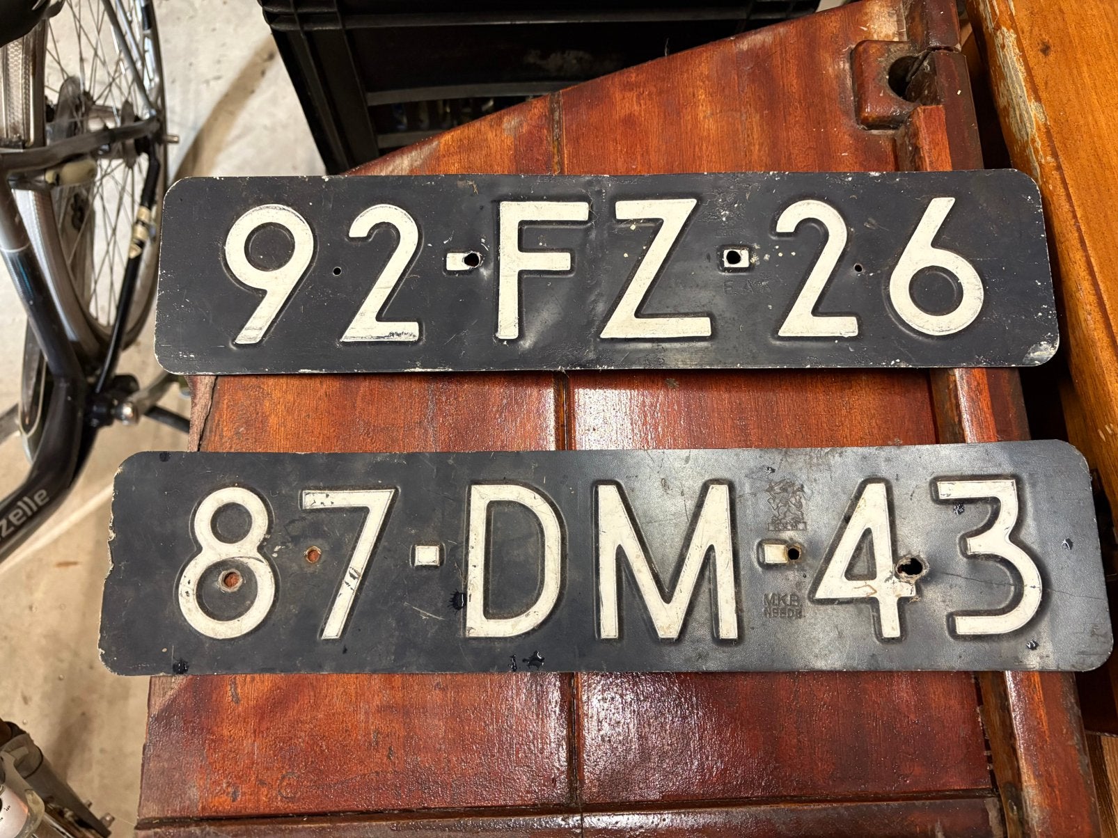Blauwe kenteken platen oldtimer, Ophalen of Verzenden