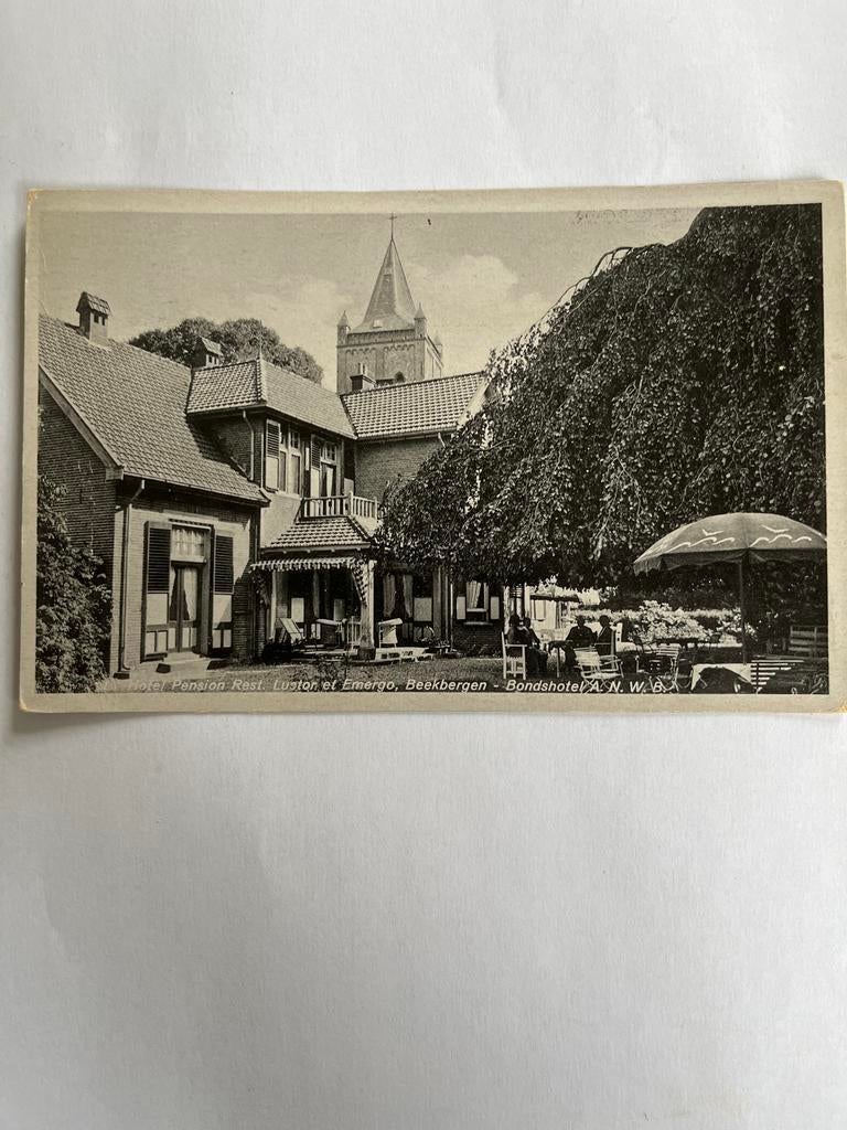 Ansichtkaart Beekbergen - Hotel Pension Rest, Verzamelen, Ansichtkaarten | Nederland, Ophalen of Verzenden, 1940 tot 1960, Gelopen