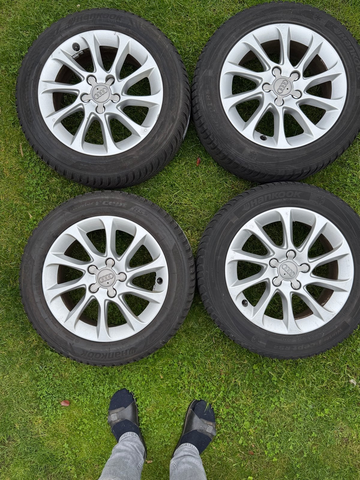 Audi 16 inch winterbanden met velgen - Hankook Winter i*cept, Auto-onderdelen, Banden en Velgen, Ophalen, Gebruikt, 16 inch, Banden en Velgen