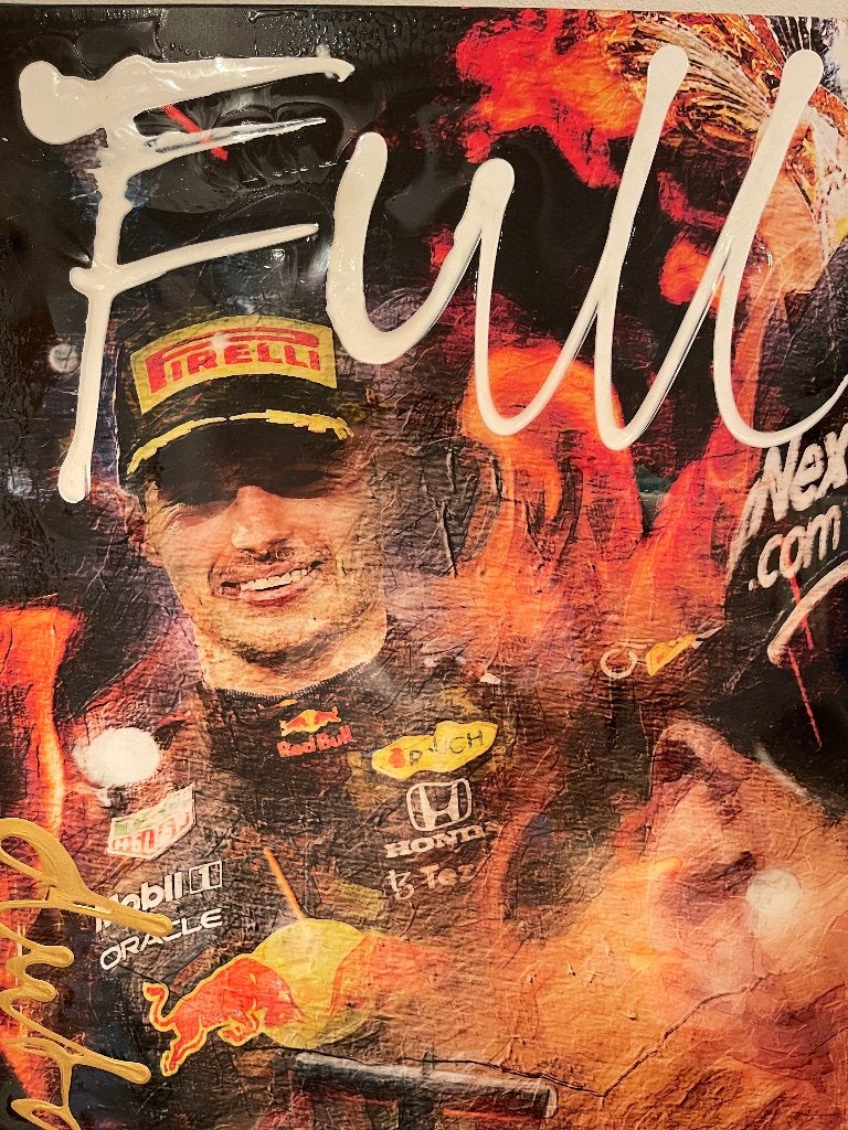 Jack Liemburg | Max Verstappen, Antiek en Kunst, Kunst | Schilderijen | Modern, Ophalen, Handgeschilderd, Gemengde techniek, Portret