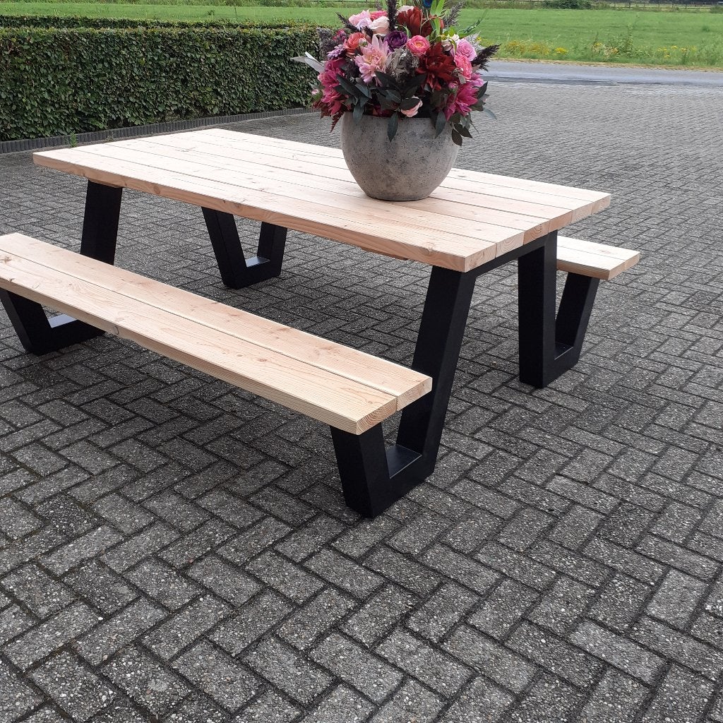 Mooie stevige pickncik tafel.NIEUW., Ophalen of Verzenden, Nieuw, Rechthoekig, Staal