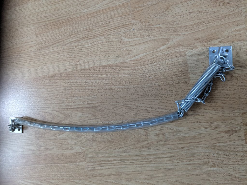 Stormketting Verzinkt met veer 65 cm voor buitendeur, Ophalen of Verzenden, Nieuw, Overige materialen, Overige typen