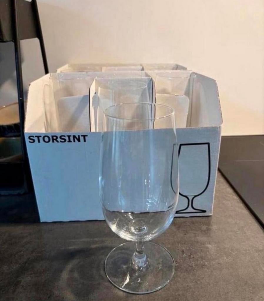 IKEA Storsint bierglaze, set van 11, Huis en Inrichting, Ophalen, IKEA, Nieuw, Glas