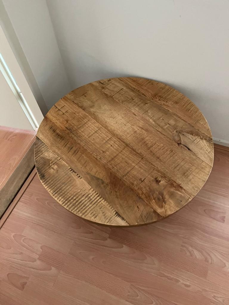 Salontafel, Ophalen, Minder dan 45 cm, Rond, Zo goed als nieuw