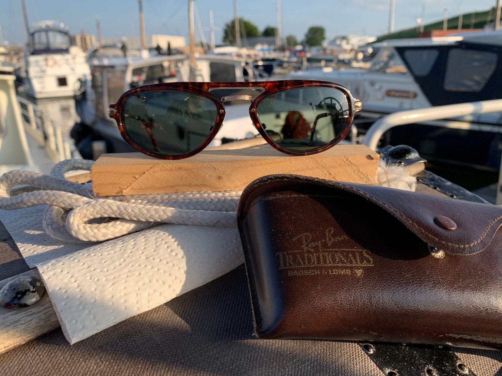 Rayban b&l première  mint 24 k verguld g15 groen echt glas, Zonnebril, Nieuw, Ophalen of Verzenden, Ray-Ban