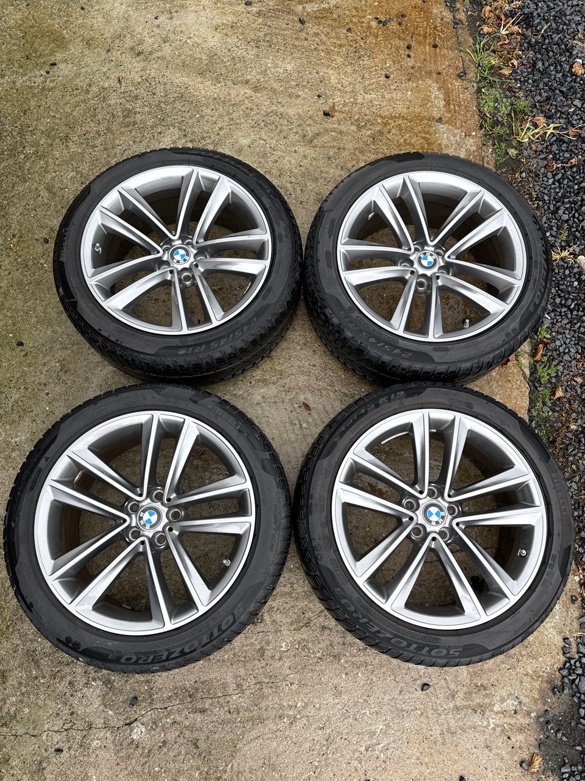 BMW 19 inch velgen styling 630 runflat winterbanden TPMS, Banden en Velgen, Winterbanden, Personenwagen, Ophalen