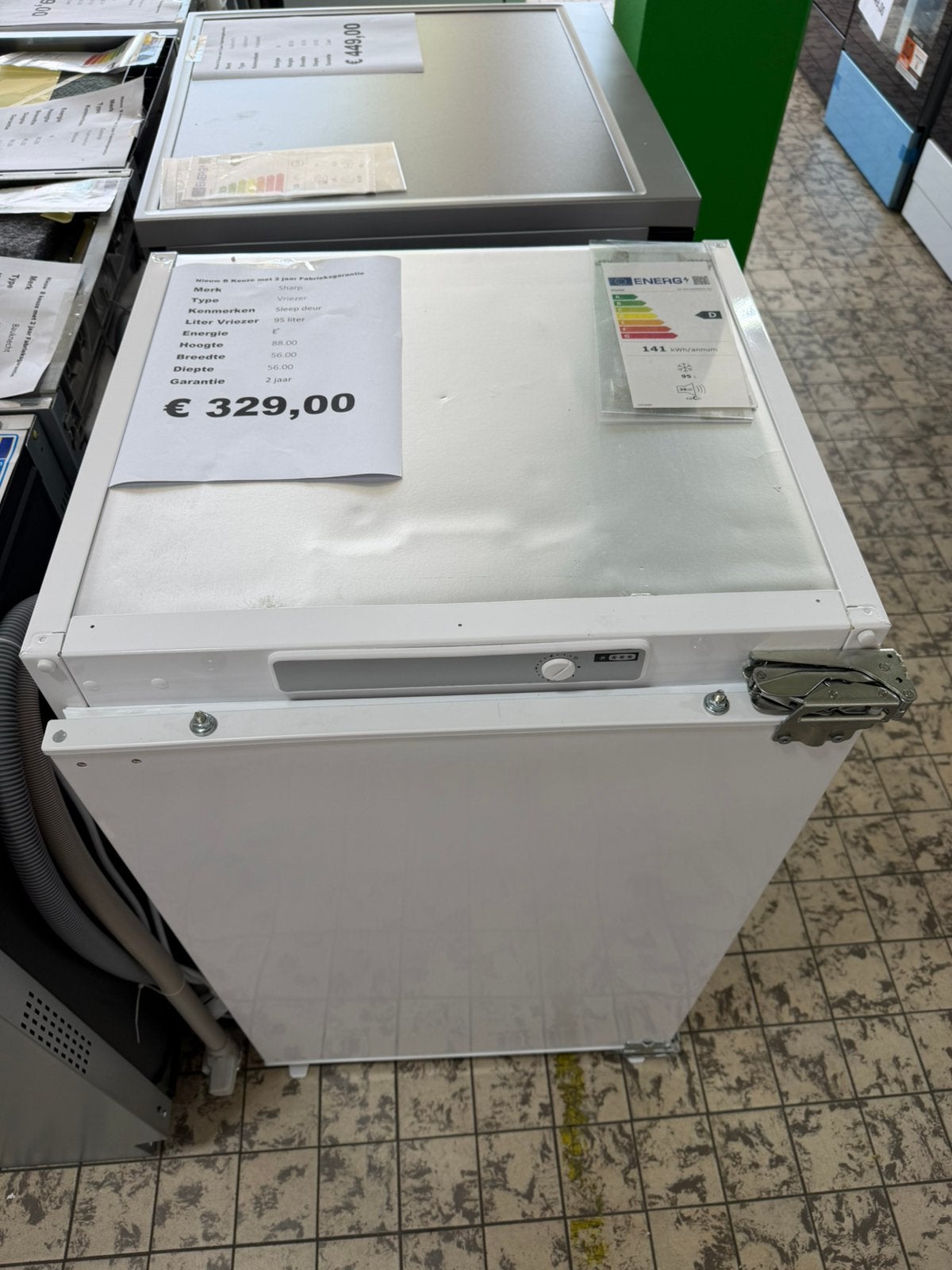 Inbouw vriezer nis maat 88 deur op deur nieuw 4 laden, Vrieskast, Minder dan 85 cm, Nieuw, Minder dan 60 cm