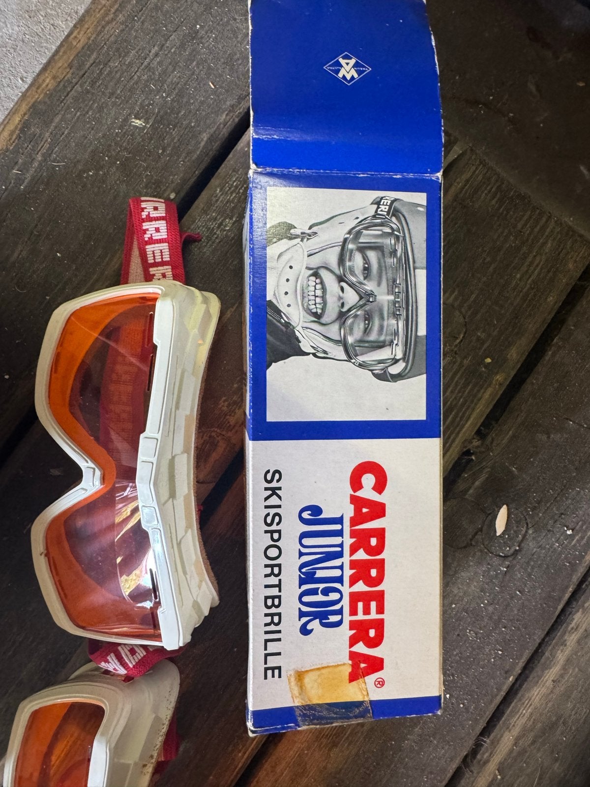 Vintage Carrera Junior Skibril - Nieuw in Doos, Overige merken, Overige typen, Nieuw, Ophalen of Verzenden