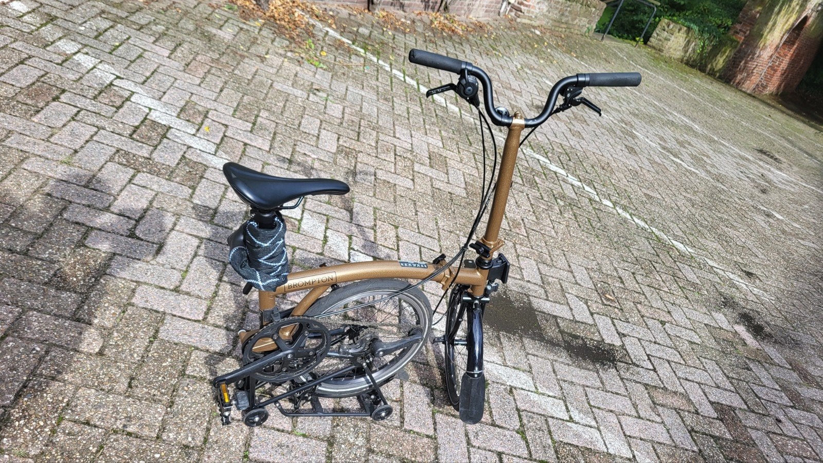 Brompton P-Line vouwfiets - Zo goed als nieuw!, Ophalen, Brompton, Velgrem, 16 tot 18 inch