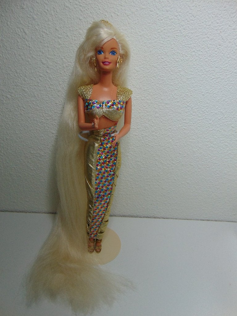 1995 Jewel Hair Mermaid Barbie pop, Verzamelen, Poppen, Ophalen of Verzenden, Gebruikt, Pop