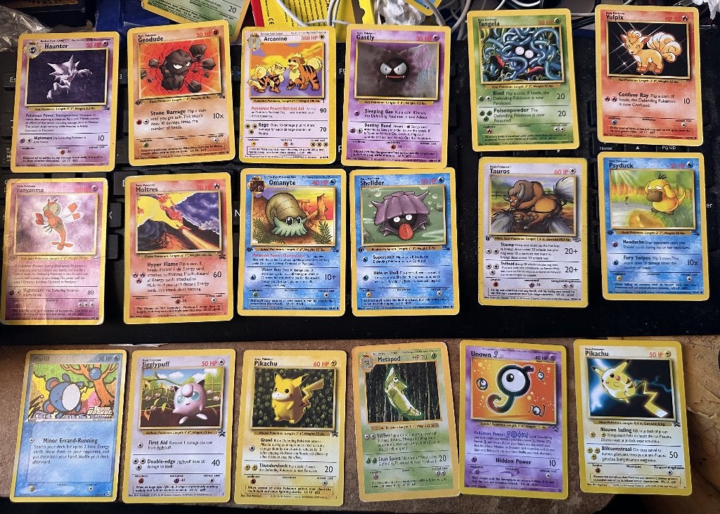 Prachtige Collectie Vintage Pokémon Kaarten – 1st Editions &, Ophalen, Gebruikt, Meerdere kaarten