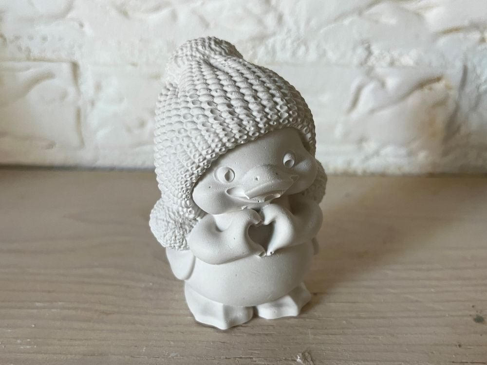 Eendje met mutsje gips schilderen, Nieuw, Kinderworkshops Petra, Ophalen of Verzenden, Info@kinderworkshops-petra.nl