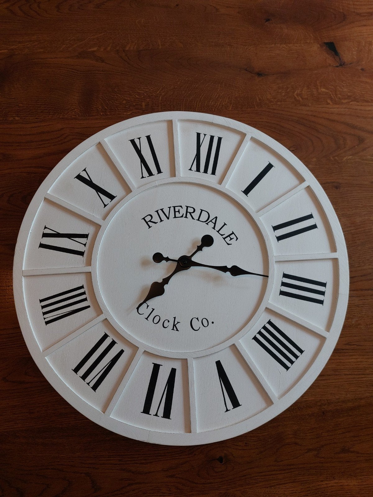 Riverdale Wandklok 60cm wit, Ophalen, Wit, Overige merken, Wandklok