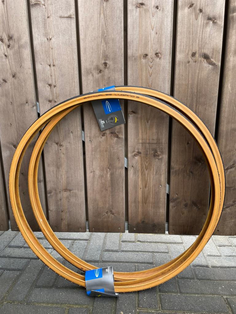 Schwalbe Lugano 2, racefietsband 25-622, zwart/bruin, Fietsen en Brommers, Fietsonderdelen, Band, Schwalbe, Nieuw, Ophalen of Verzenden