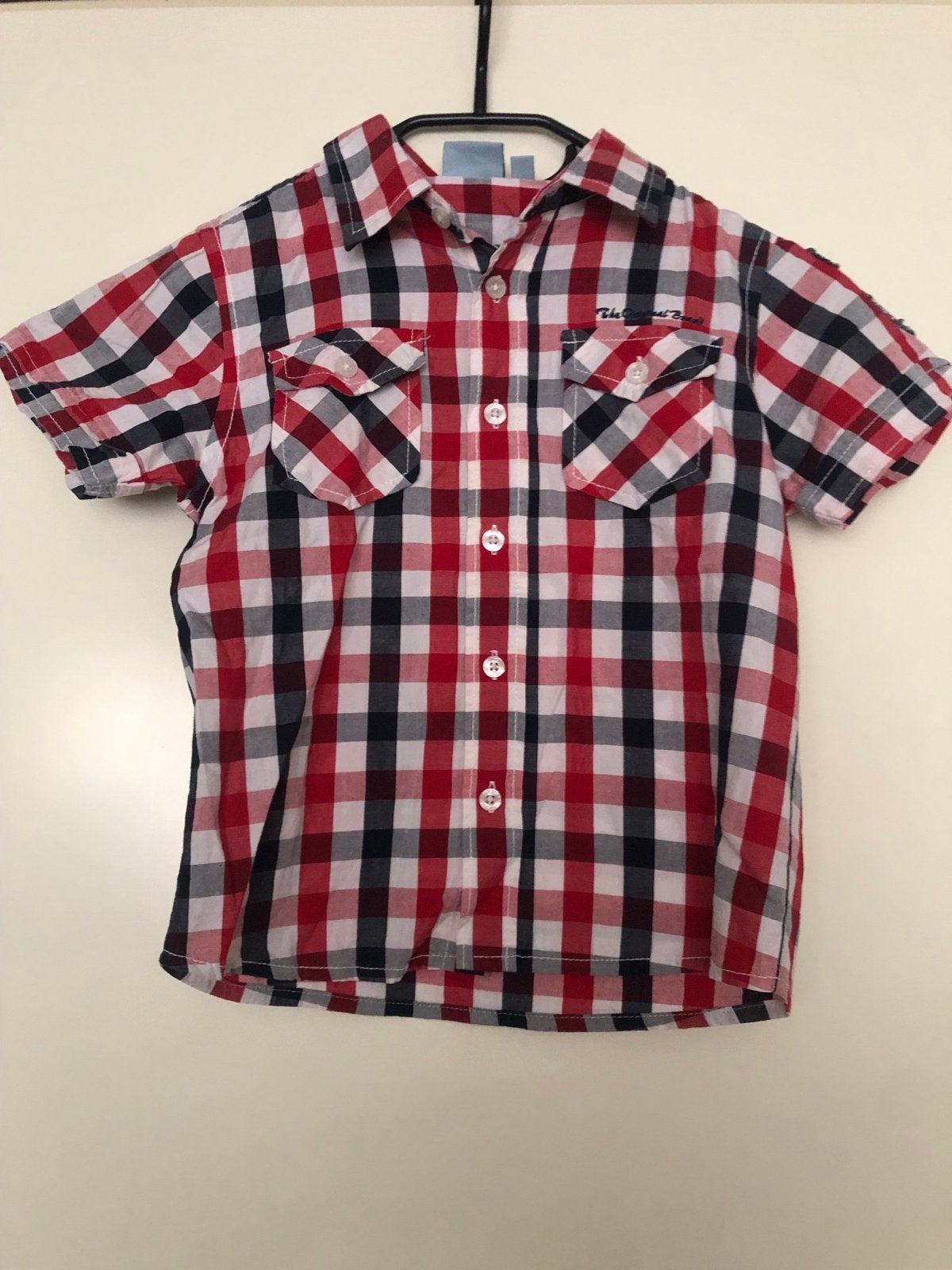 Geruit overhemd Scamps & Boys, maat 116, Ophalen of Verzenden, Zo goed als nieuw, Jongen, Overhemd of Blouse