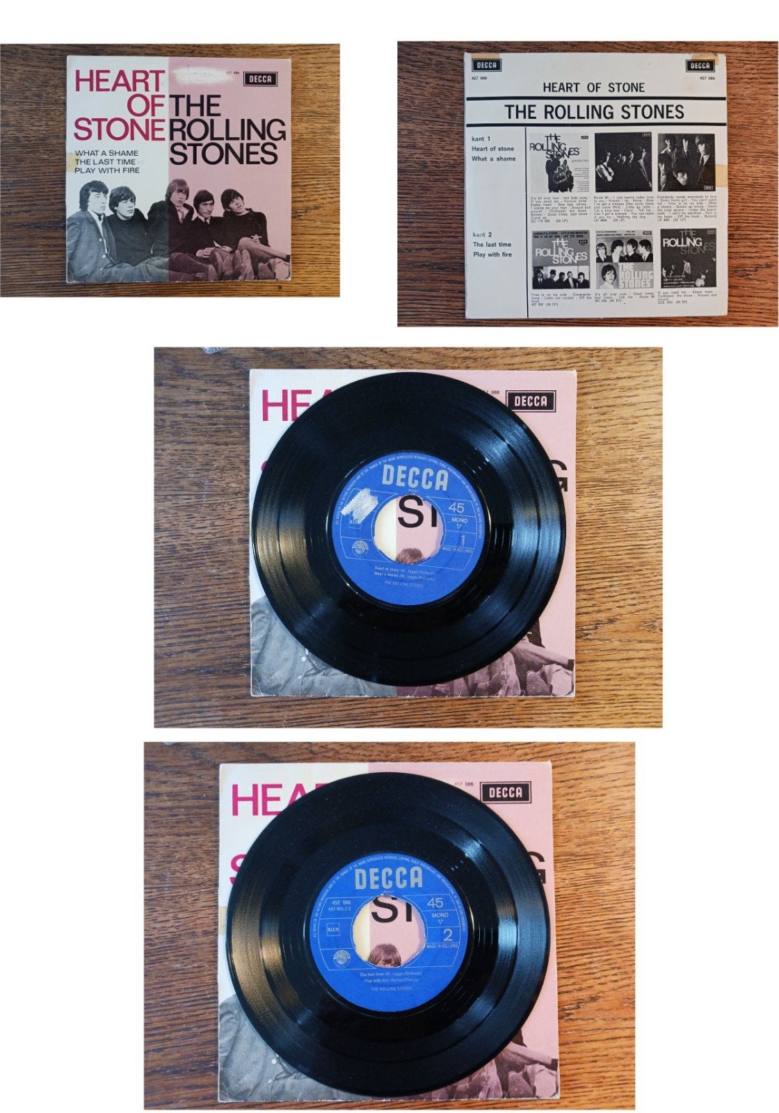 ROLLING STONES - 3 SINGLES - 1 EP, Overige formaten, Modernisme tot heden, Ophalen of Verzenden, Kamermuziek