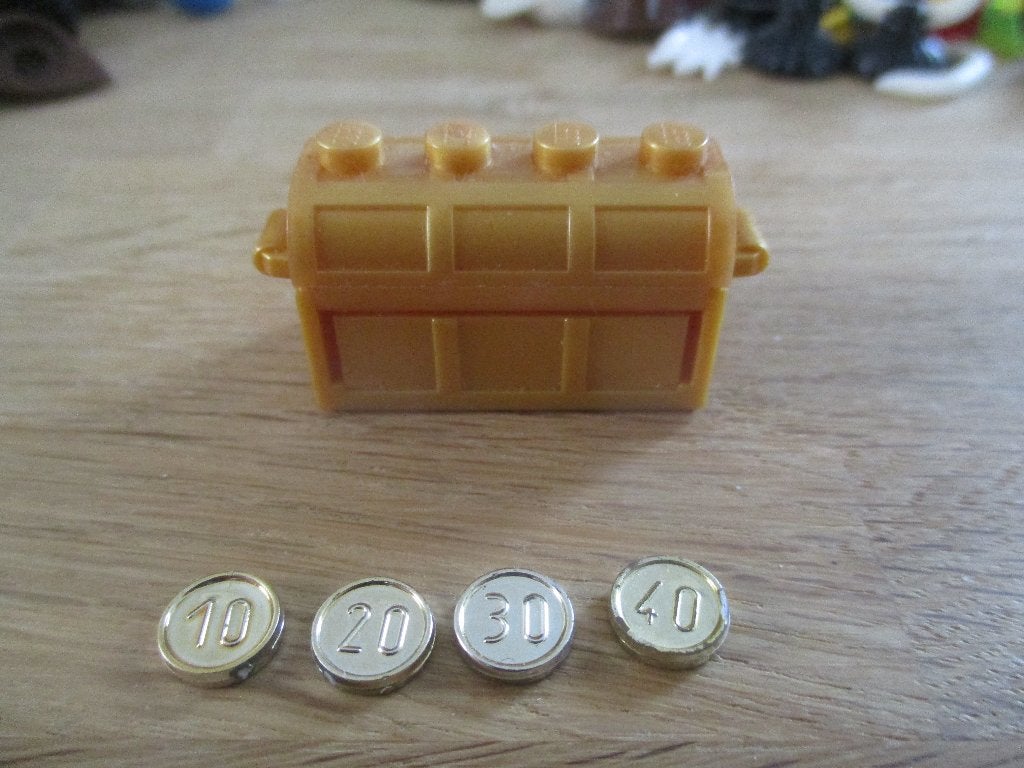 LEGO GOUDEN SCHATKIST MET MUNTEN, Gebruikt, Lego, Accessoire, Pirates