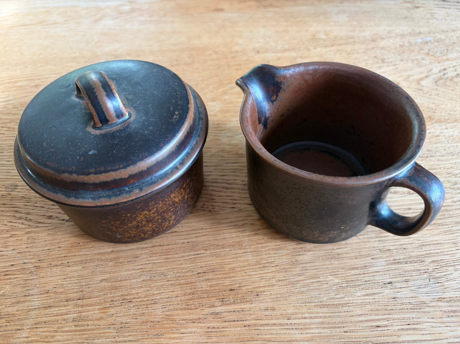 Arabia Ruska  suikerpot en melkkannetje, Arabia, Overige typen, Vintage, Ophalen of Verzenden